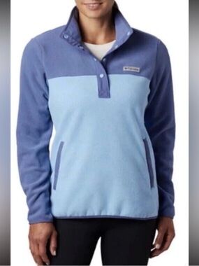 Columbia Benton Springs Half Snap Pullover Fleece City Blue Size Large